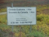 Reaching the Canadian border