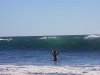 Nikki challenging the surf